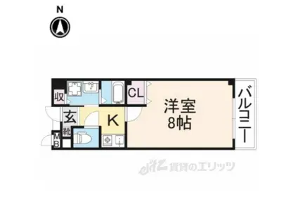 Mパレス(1K/2階)の間取り写真
