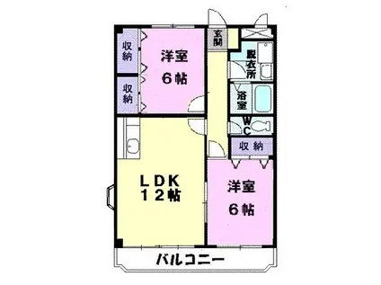 PRIV15(2LDK/3階)の間取り写真