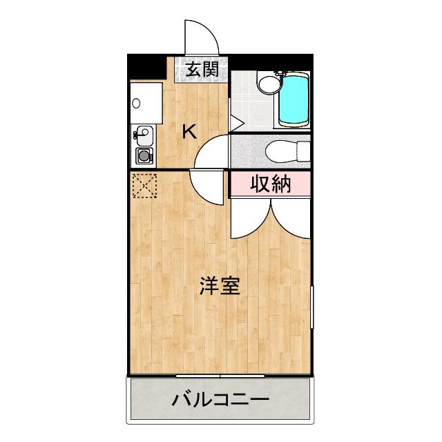 サンルーチェHARA(1K/3階)の間取り写真