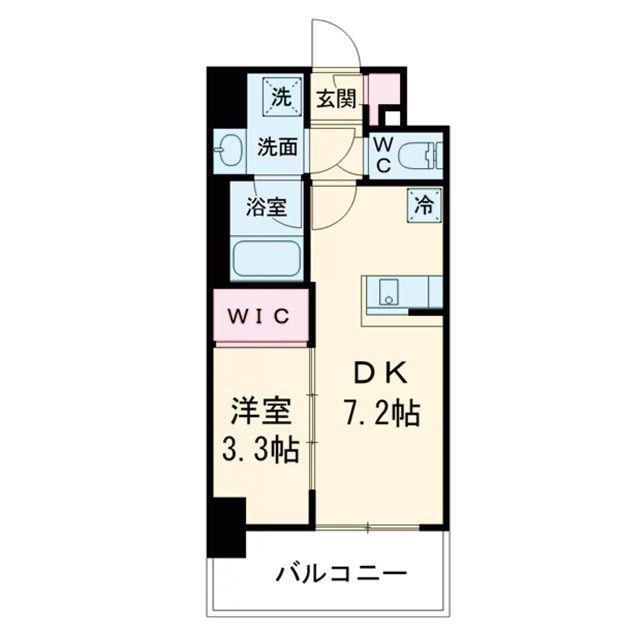 エスリードレジデンス ザ・グラン大阪ノア(1LDK/7階)の間取り写真