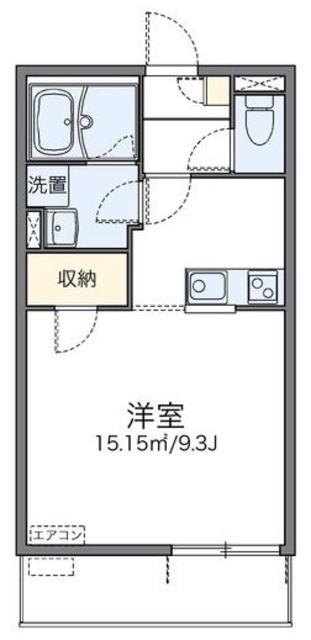 レオネクストマローネ(1K/1階)の間取り写真