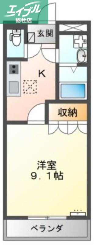 オーピースドゥプリンセス(1K/1階)の間取り写真