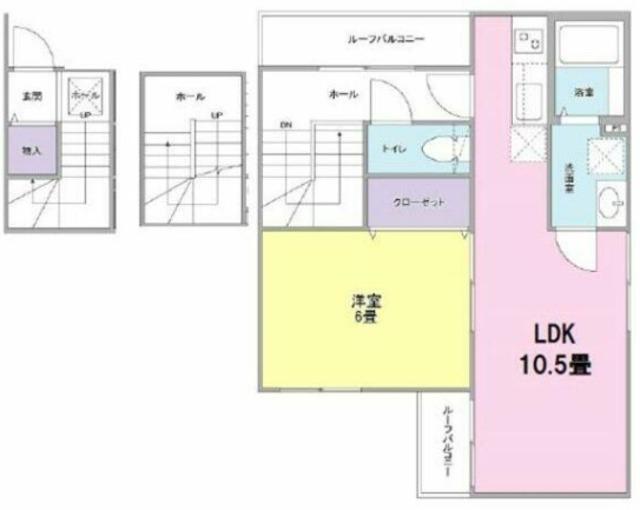ルミナスフラット(1LDK/3階)の間取り写真