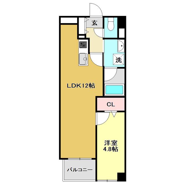 レヴァンテ薊野東町(1LDK/1階)の間取り写真