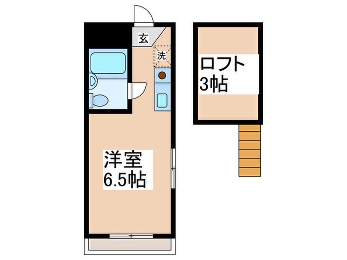 レジデンス伍番館(ワンルーム/1階)の間取り写真