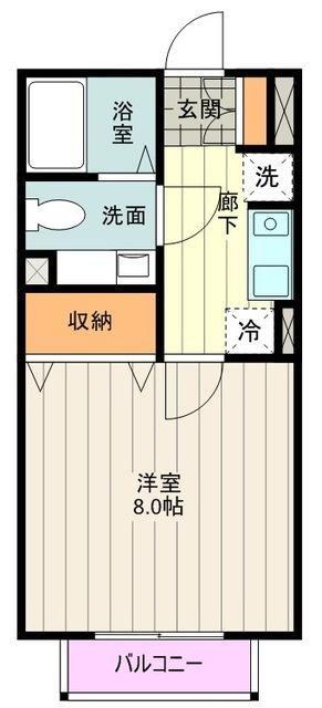 リベルテ豊田(1K/1階)の間取り写真