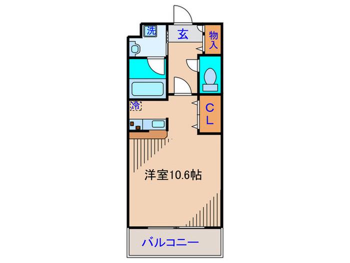 プレミール(ワンルーム/3階)の間取り写真