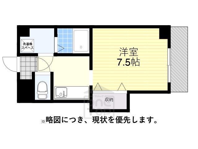 モアメゾンⅢ(1K/5階)の間取り写真
