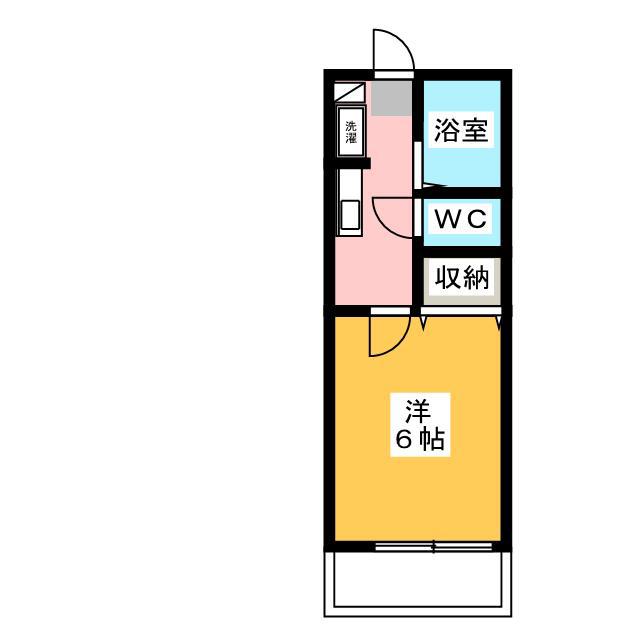 ヴィラージュ国立(1K/1階)の間取り写真