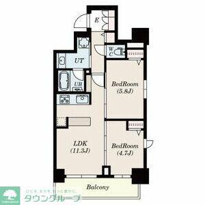 S-RESIDENCE葵II(2LDK/5階)の間取り写真