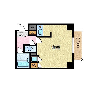 ダイアパレス京町II(ワンルーム/5階)の間取り写真