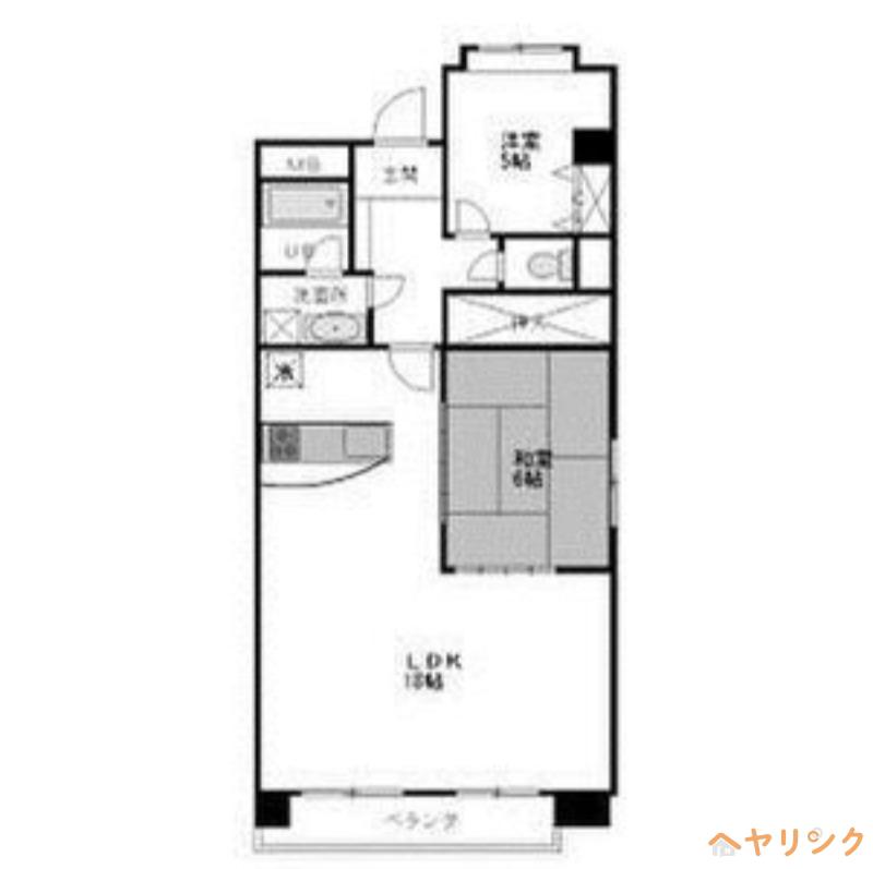 フジパークハイツ(2LDK/4階)の間取り写真