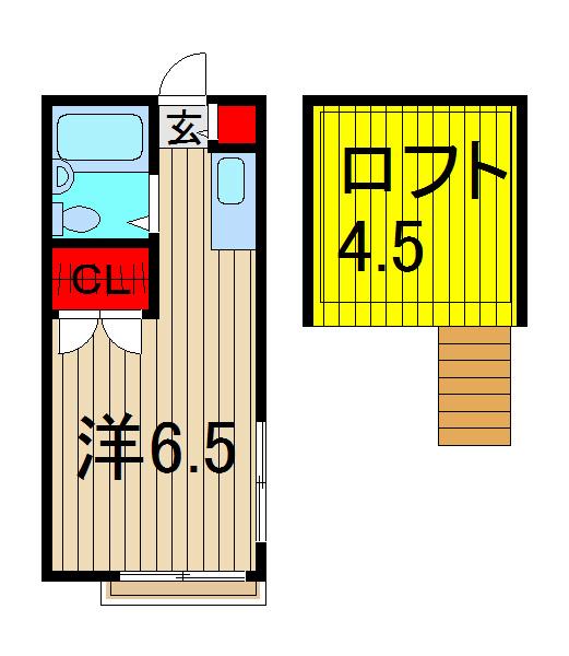 アベニュー光(ワンルーム/1階)の間取り写真