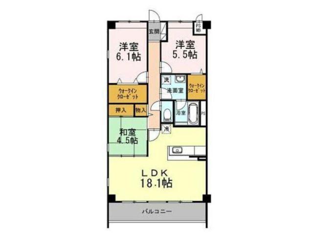 THECORNER南蔵王(3LDK/3階)の間取り写真