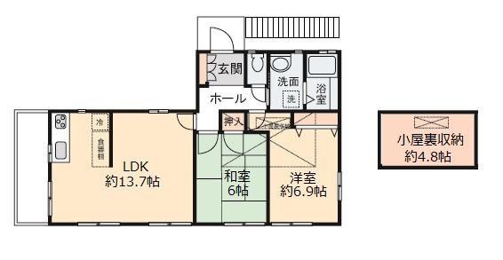 ミオーレ(2LDK/2階)の間取り写真
