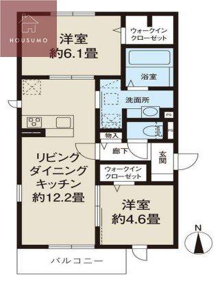 ティアラ(2LDK/3階)の間取り写真