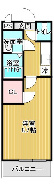フジパレス吹田イーストIII番館(1K/3階)の間取り写真