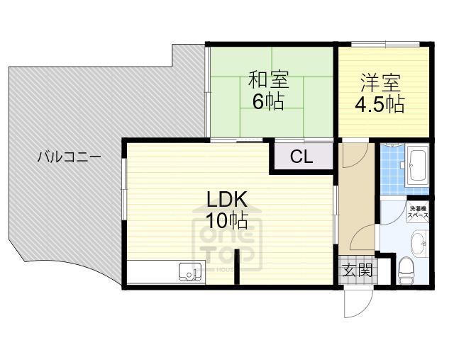パークサイド柴原(2LDK/1階)の間取り写真