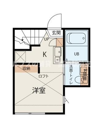 サントゥール山手(ワンルーム/1階)の間取り写真