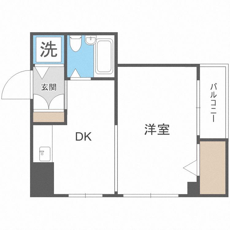 センチュリーアセットビル(1DK/5階)の間取り写真