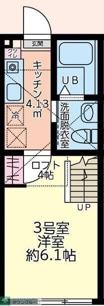 メゾンマグノリア(1K/1階)の間取り写真