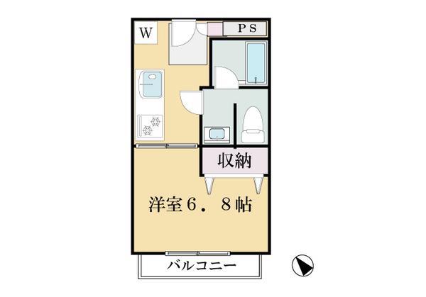 第2玉川グランドハイツ(1K/5階)の間取り写真