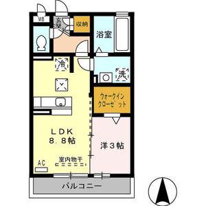 エクセレント アイランド(1LDK/1階)の間取り写真
