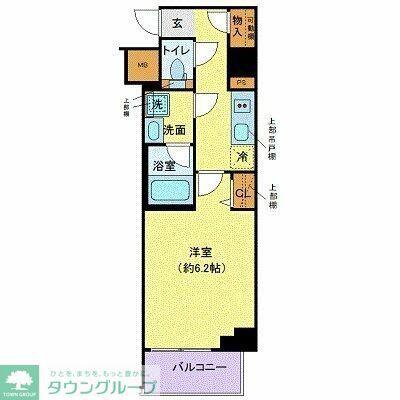 クレヴィスタ板橋ときわ台(1K/3階)の間取り写真