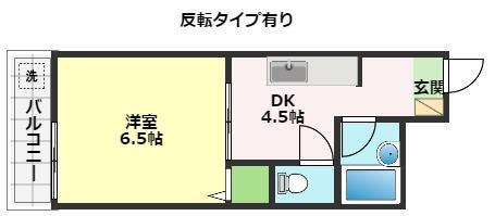 リブハイツ(1DK/4階)の間取り写真
