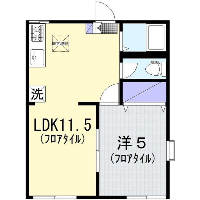 カミーノ大和(1LDK/1階)の間取り写真