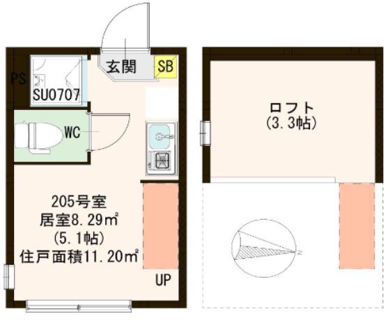 ANNEX(ワンルーム/2階)の間取り写真