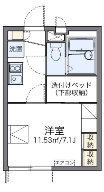 レオパレスクレスト千寿(1K/1階)の間取り写真