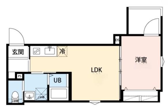 THE CULLINAN EST(1LDK/1階)の間取り写真
