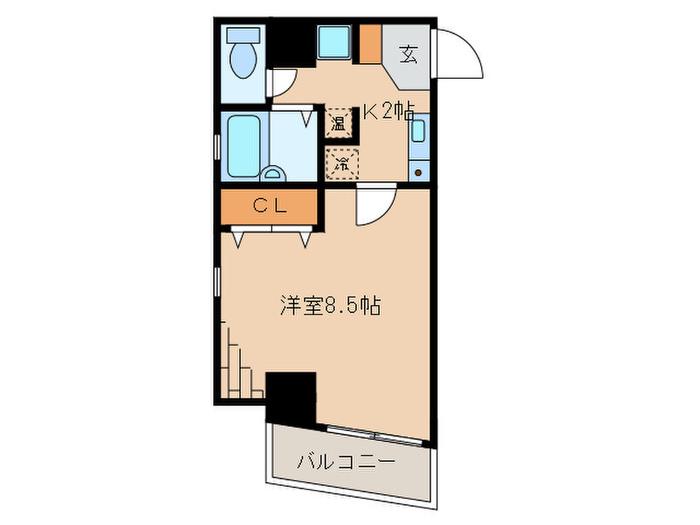 ヴィンテ-ジ橋本(1K/4階)の間取り写真