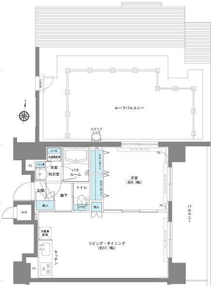 フェニックス八王子弐番館(1LDK/9階)の間取り写真