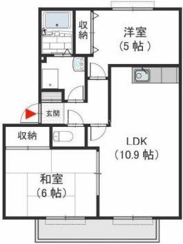 ココ・ソレジオ(2LDK/2階)の間取り写真