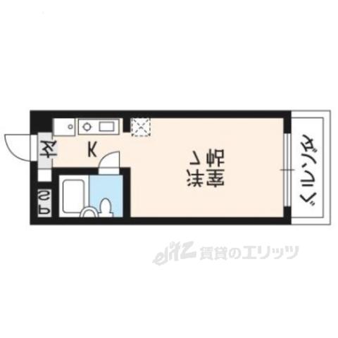 チコーベルメゾン桂(1K/2階)の間取り写真