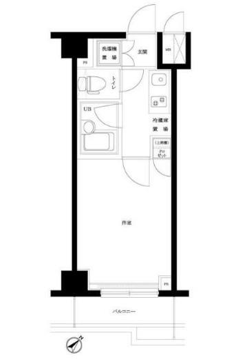 ルーブル溝の口参番館(1K/6階)の間取り写真