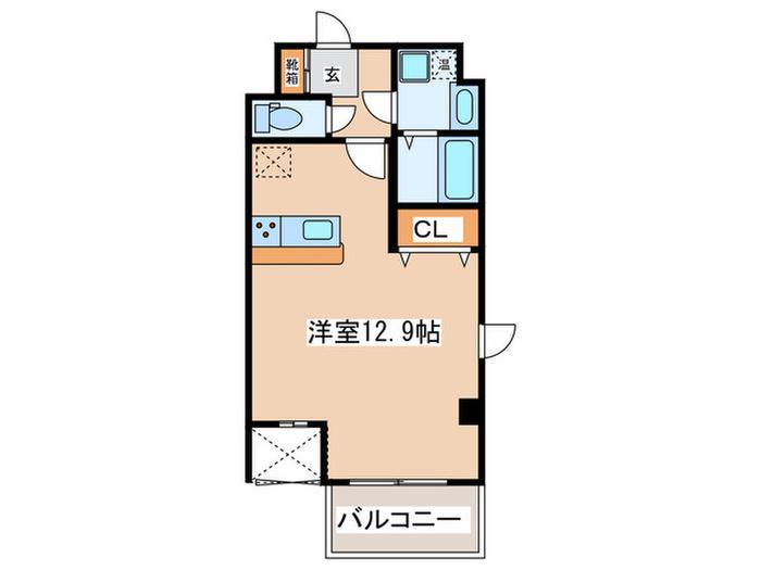 VILLA K&F II(ワンルーム/7階)の間取り写真