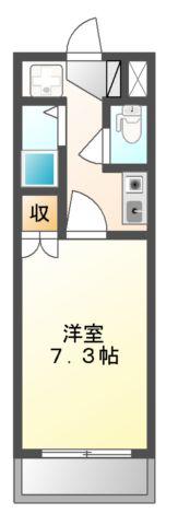ローズハイツT・K(1K/3階)の間取り写真