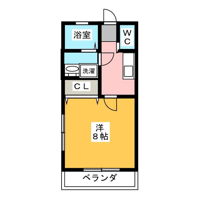 ソレイユエリーナ(1K/2階)の間取り写真