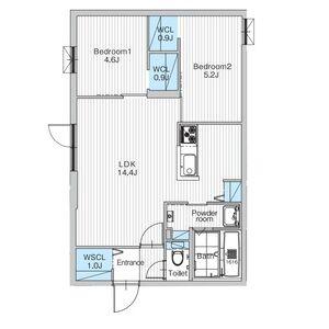 JANUS RESIDENCES南平岸駅前(2LDK/2階)の間取り写真
