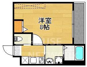 グラヴィス鞍馬口(1K/3階)の間取り写真