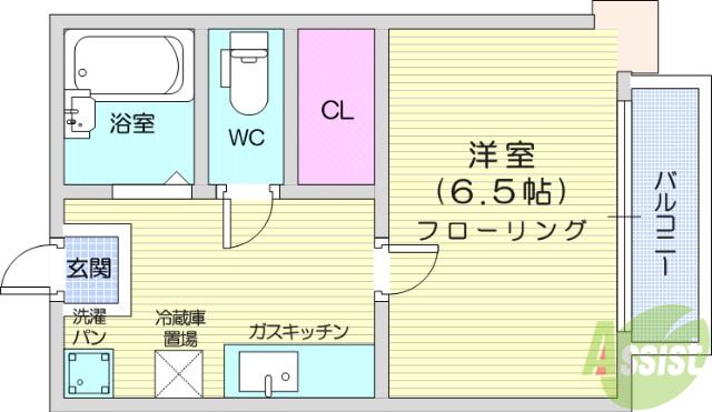 ガーデンワコー壱番館(1K/1階)の間取り写真