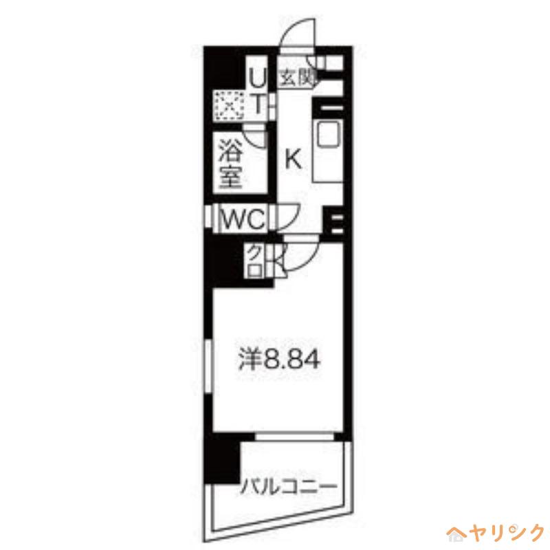 アールズタワー東山公園(1K/8階)の間取り写真