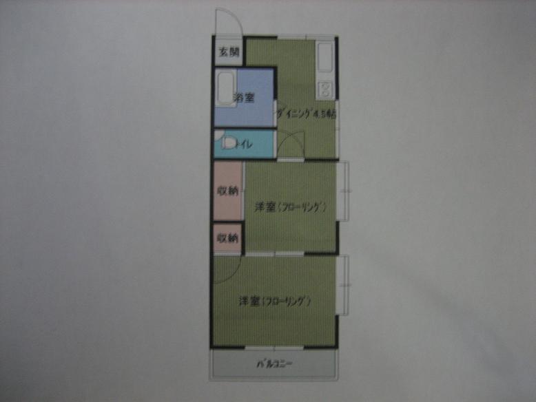 白根コーポ(2DK/1階)の間取り写真