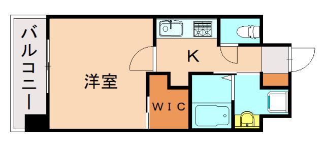 EREGHA二日市(1K/5階)の間取り写真