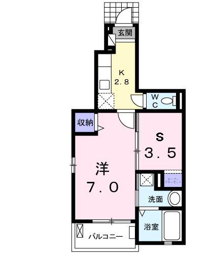ARCADIA(1SK/1階)の間取り写真