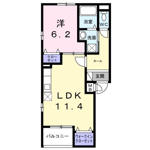 メゾン・エクラ(1LDK/3階)の間取り写真