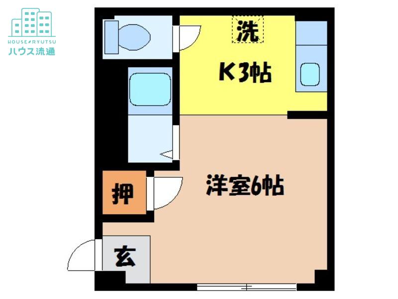 ビジュールOK(1K/3階)の間取り写真